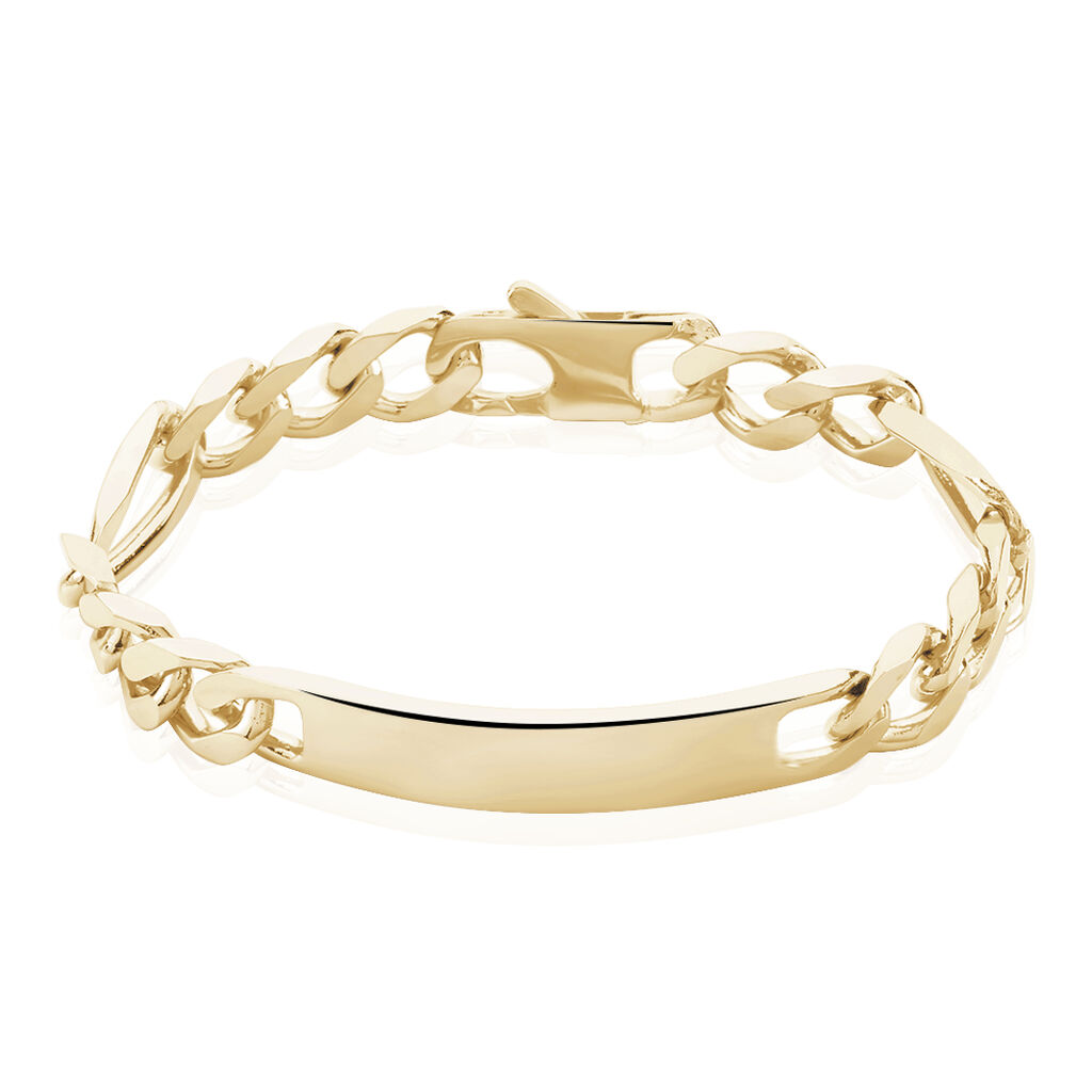 Bracelet Identit&eacute; Bixente Plaqu&eacute; Or Jaune - Gourmettes Homme | Marc Orian
