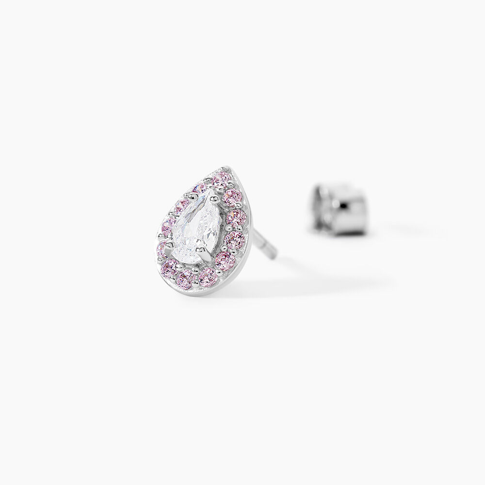 Boucles D'oreilles Puces Argent Blanc Tania Oxydes De Zirconium - Puces Femme | Marc Orian