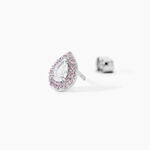 Boucles D'oreilles Puces Argent Blanc Tania Oxydes De Zirconium - Puces Femme | Marc Orian
