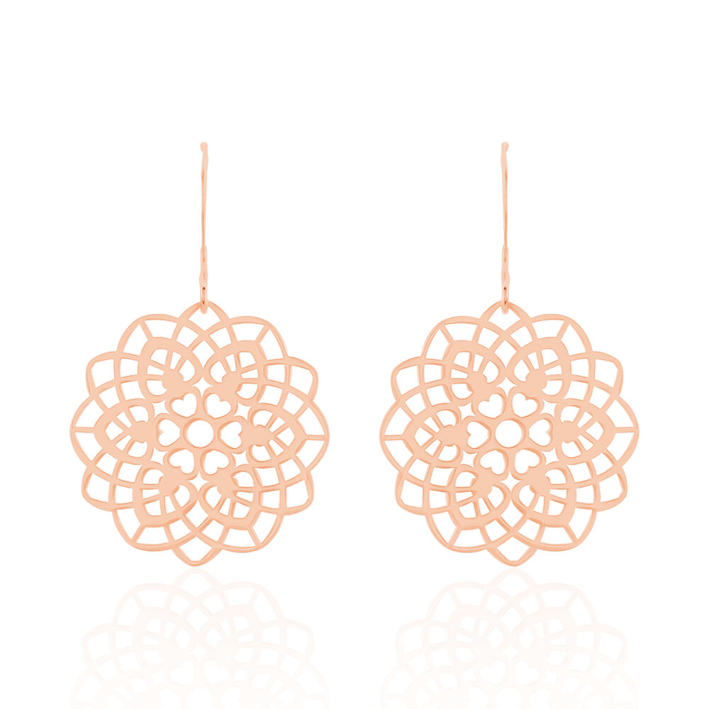 Boucles D'oreilles Pendantes Mina Argent Rose - Pendantes Femme | Marc Orian