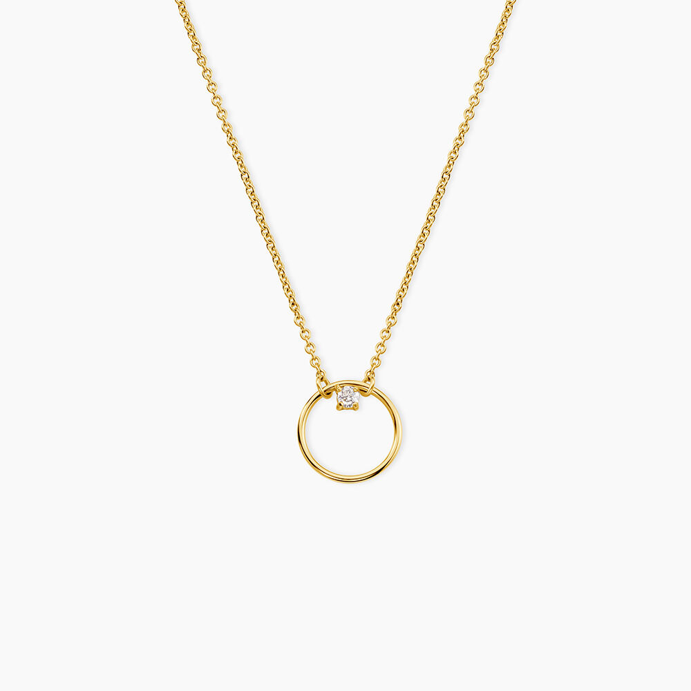 Collier Louka Acier Jaune Oxyde De Zirconium - Colliers avec pierres Femme | Marc Orian
