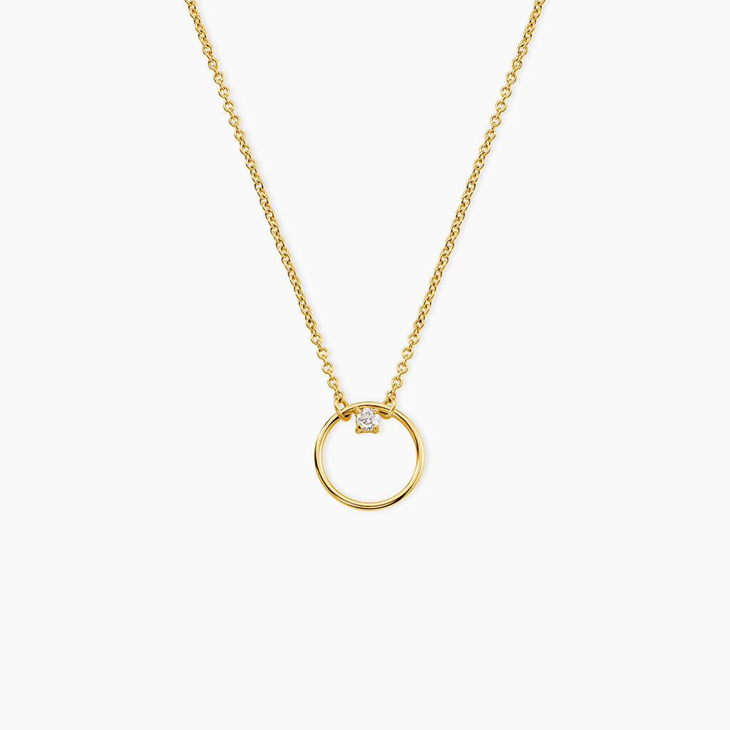 Collier Louka Acier Jaune Oxyde De Zirconium - Colliers avec pierres Femme | Marc Orian