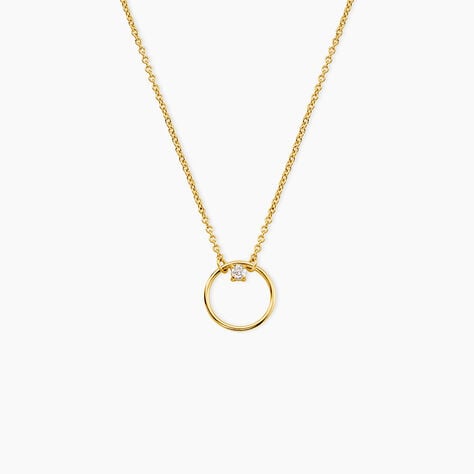 Collier Louka Acier Jaune Oxyde De Zirconium - Colliers avec pierres Femme | Marc Orian