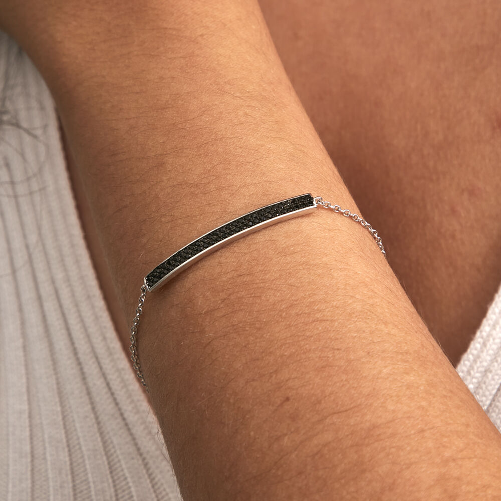 Bracelet Septima Argent Blanc Spinelle - Bracelets chaînes Femme | Marc Orian