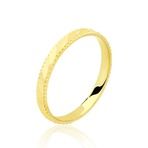 Alliance Facetee Demi Jonc Classique Or Jaune - Alliances Famille | Marc Orian