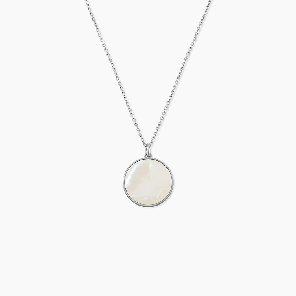 Collier Zoelle Argent Blanc Nacre - Colliers avec pierres Femme | Marc Orian