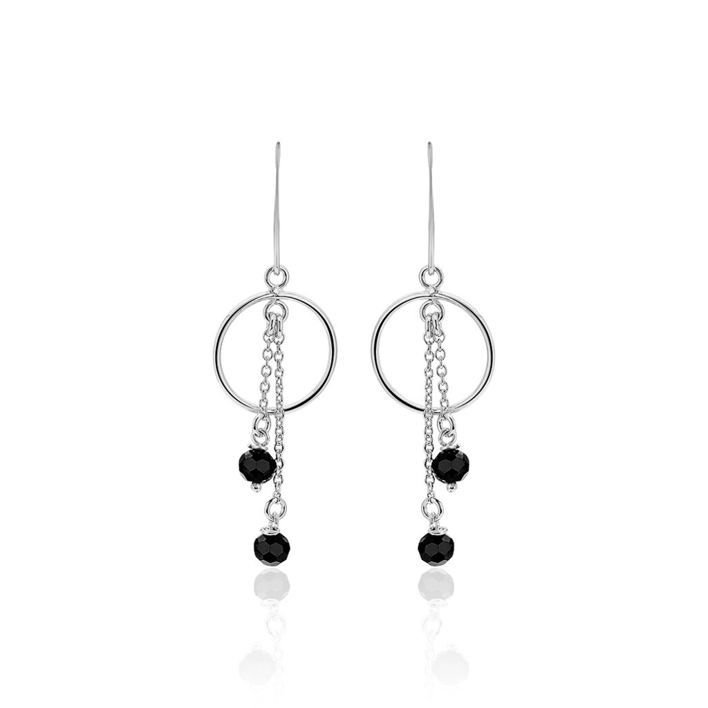 Boucles D'oreilles Pendantes Tamar Argent Blanc Pierre De Synthese - Pendantes Femme | Marc Orian
