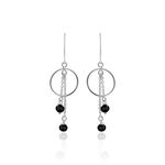 Boucles D'oreilles Pendantes Tamar Argent Blanc Pierre De Synthese - Pendantes Femme | Marc Orian