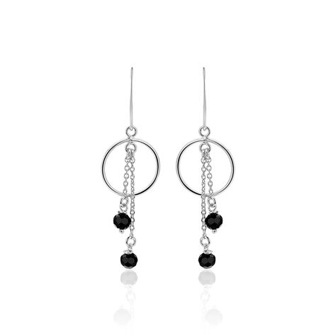 Boucles D'oreilles Pendantes Tamar Argent Blanc Pierre De Synthese - Pendantes Femme | Marc Orian