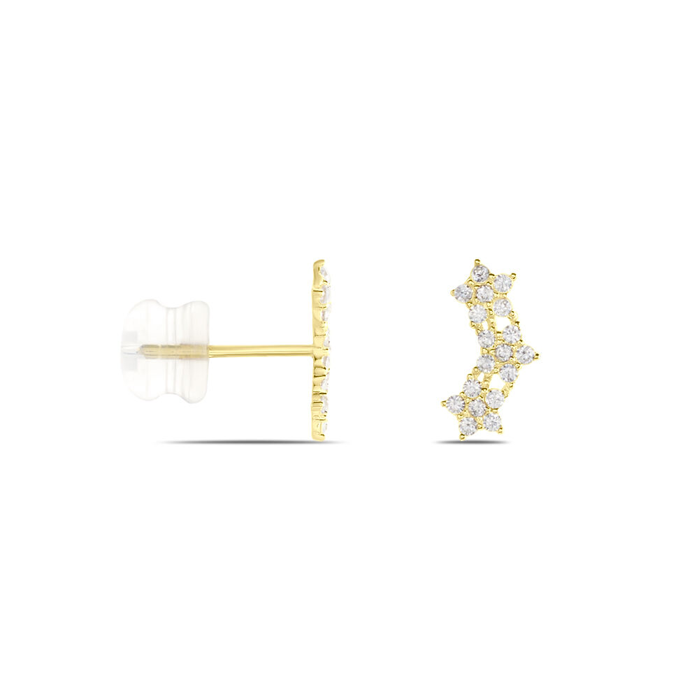 Boucles D'oreilles Puces Or Jaune Youssa Oxydes De Zirconium - Puces Femme | Marc Orian