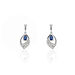 Boucles D'oreilles Puces Odila Or Blanc Saphir Et Diamant - Boucles d'oreilles mariage Femme | Marc Orian