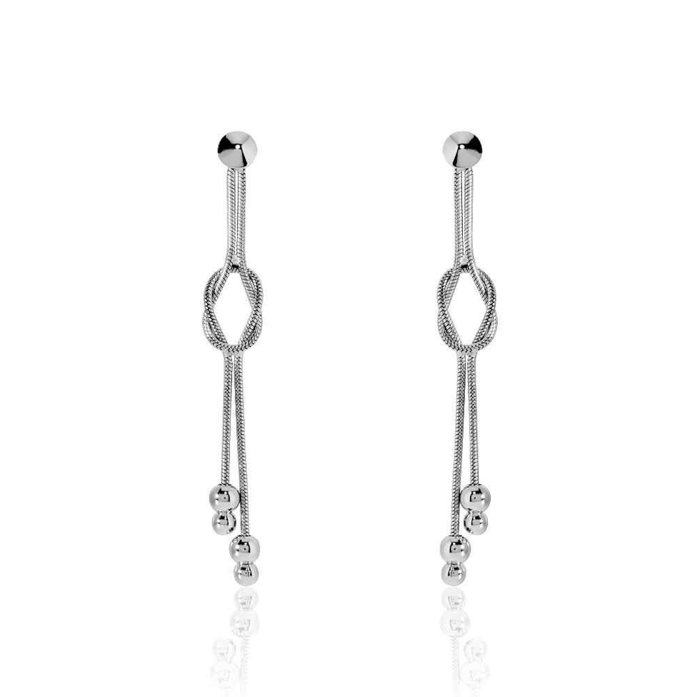 Boucles D'oreilles Pendantes Mariana Argent Blanc - Pendantes Femme | Marc Orian