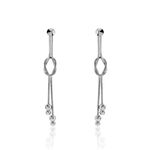 Boucles D'oreilles Pendantes Mariana Argent Blanc - Pendantes Femme | Marc Orian