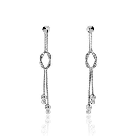 Boucles D'oreilles Pendantes Mariana Argent Blanc - Pendantes Femme | Marc Orian