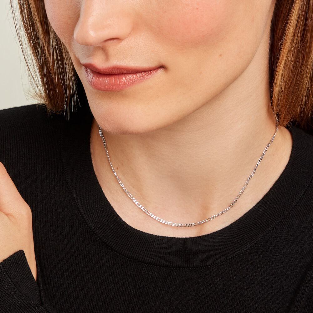 Collier Maille Vivian Argent Blanc - Chaines Famille | Marc Orian