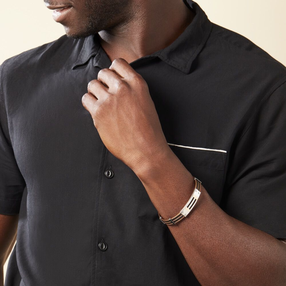 Bracelet Sawssan Or Acier Bicolore - Bracelets Homme | Marc Orian