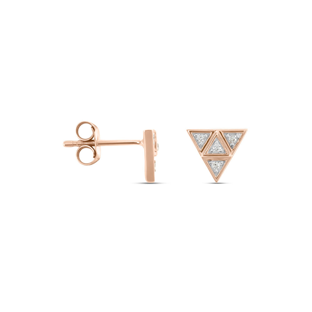 Boucles D'oreilles Puces Argent Rose Doron Oxydes De Zirconium - Puces Femme | Marc Orian