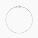 Bracelet Cherame Maille Criss Cross Argent Blanc - Bracelets fantaisie Femme | Marc Orian