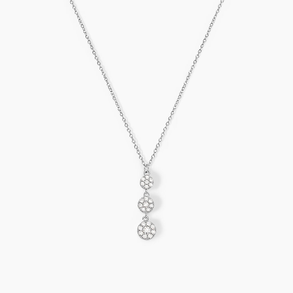 Collier Sandra Argent Blanc Oxyde De Zirconium - Colliers avec pierres Femme | Marc Orian