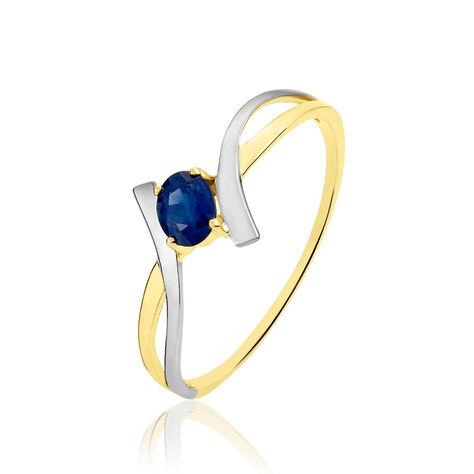 Bague Rosmunda Or Bicolore Saphir - Bagues Solitaire Femme | Marc Orian