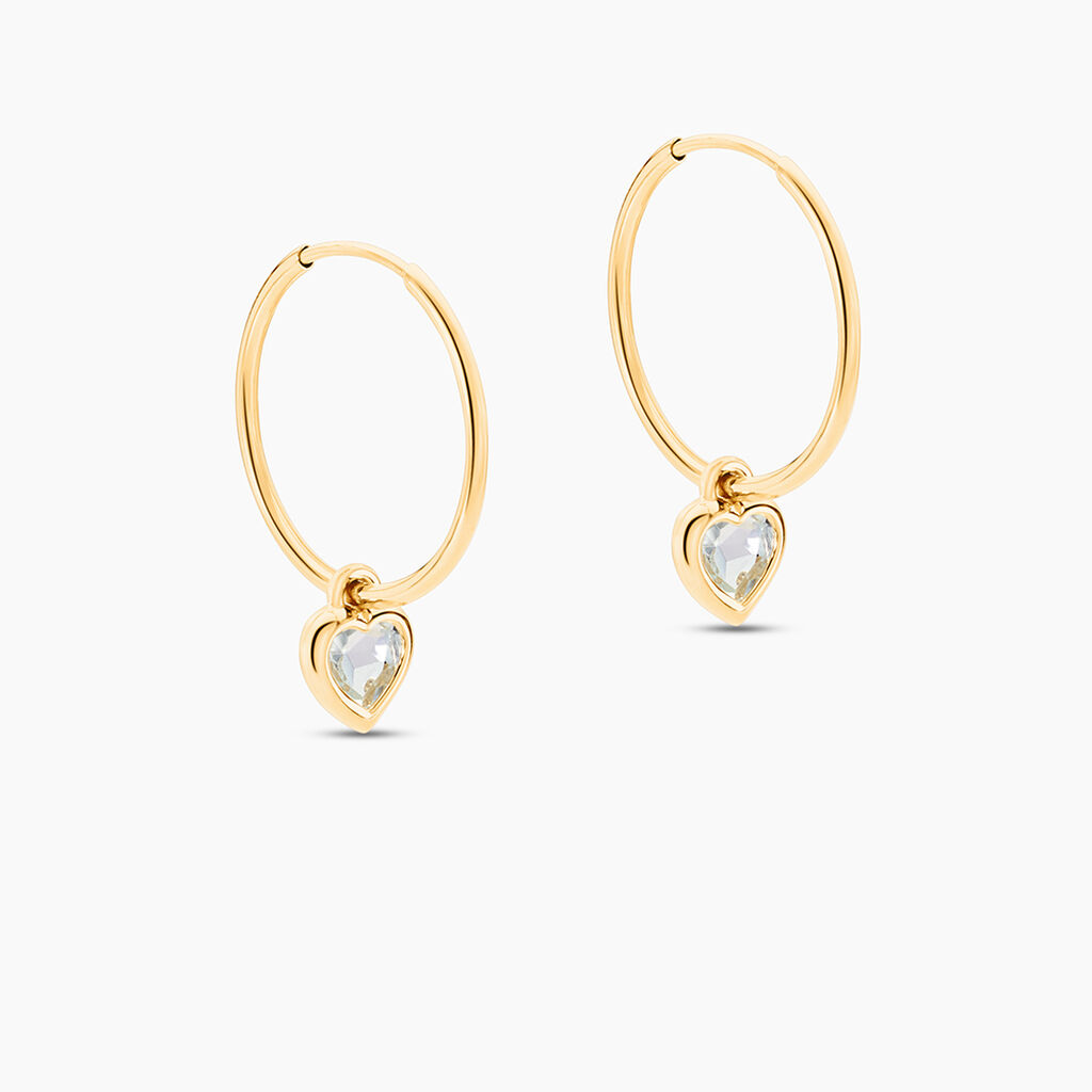 Créoles Marsie Coeur Or Jaune Topaze - Créoles Femme | Marc Orian