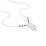 Collier Dream Catcher Argent Blanc Pierre De Synthese - Colliers avec pierres Femme | Marc Orian