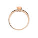 Bague Adelina Or Rose Morganite Et Oxyde De Zirconium - Bagues pierres fines Femme | Marc Orian