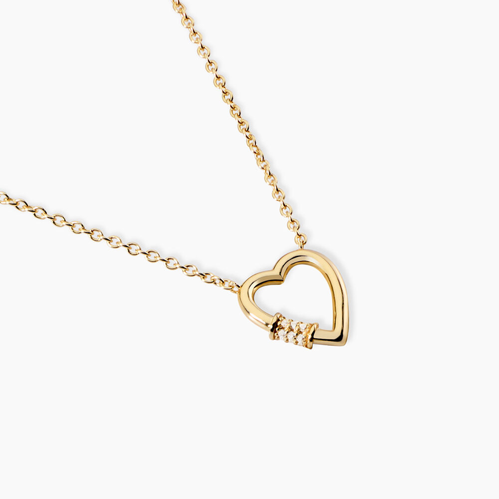 Collier Minie Argent Dor&eacute; A L'Or 750/1000 Oxyde De Zirconium - Colliers avec pierres Femme | Marc Orian