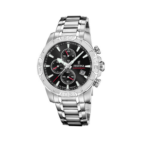 Montre Festina Timeless Chrono 45-3 Noir - Montres &eacute;tanches Homme | Marc Orian
