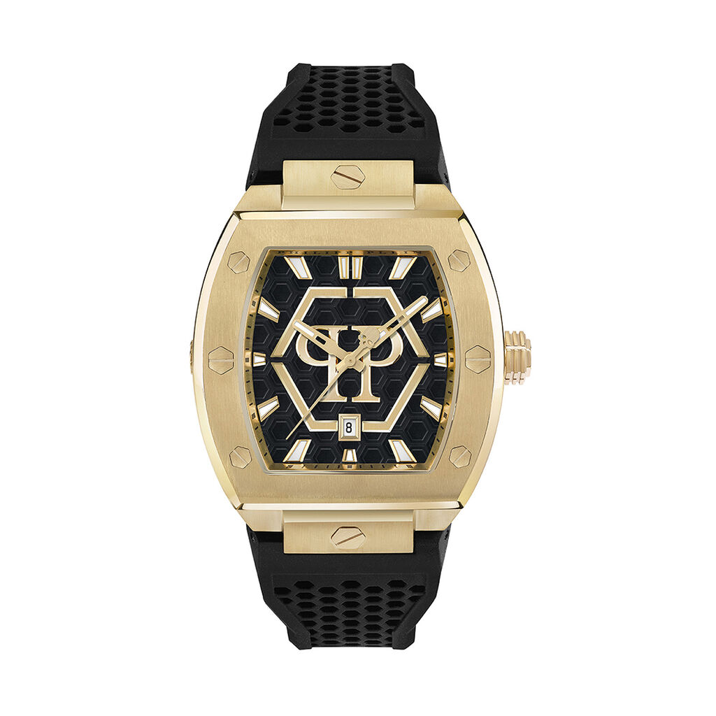 Montre Philipp Plein The Hexagon Phantom Noir - Montres &eacute;tanches Homme | Marc Orian