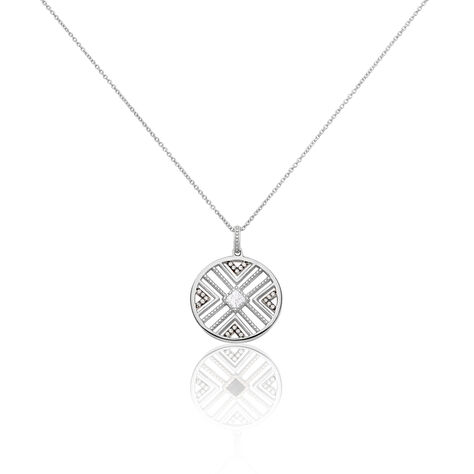 Collier Tribal Argent Blanc Oxyde De Zirconium - Colliers avec pierres Femme | Marc Orian