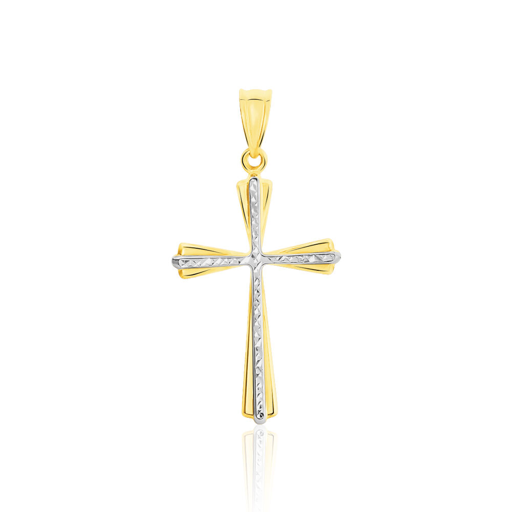 Pendentif Benny Croix Ciselee Or Bicolore - Pendentifs Unisex | Marc Orian