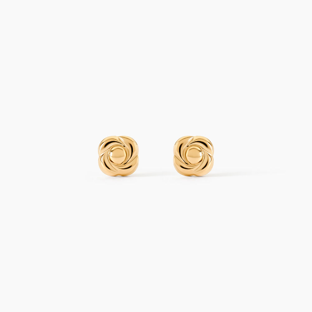 Boucles D'oreilles Puces Gennaro Fleur Or Jaune - Puces Femme | Marc Orian