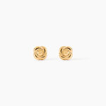 Boucles D'oreilles Puces Gennaro Fleur Or Jaune - Puces Femme | Marc Orian