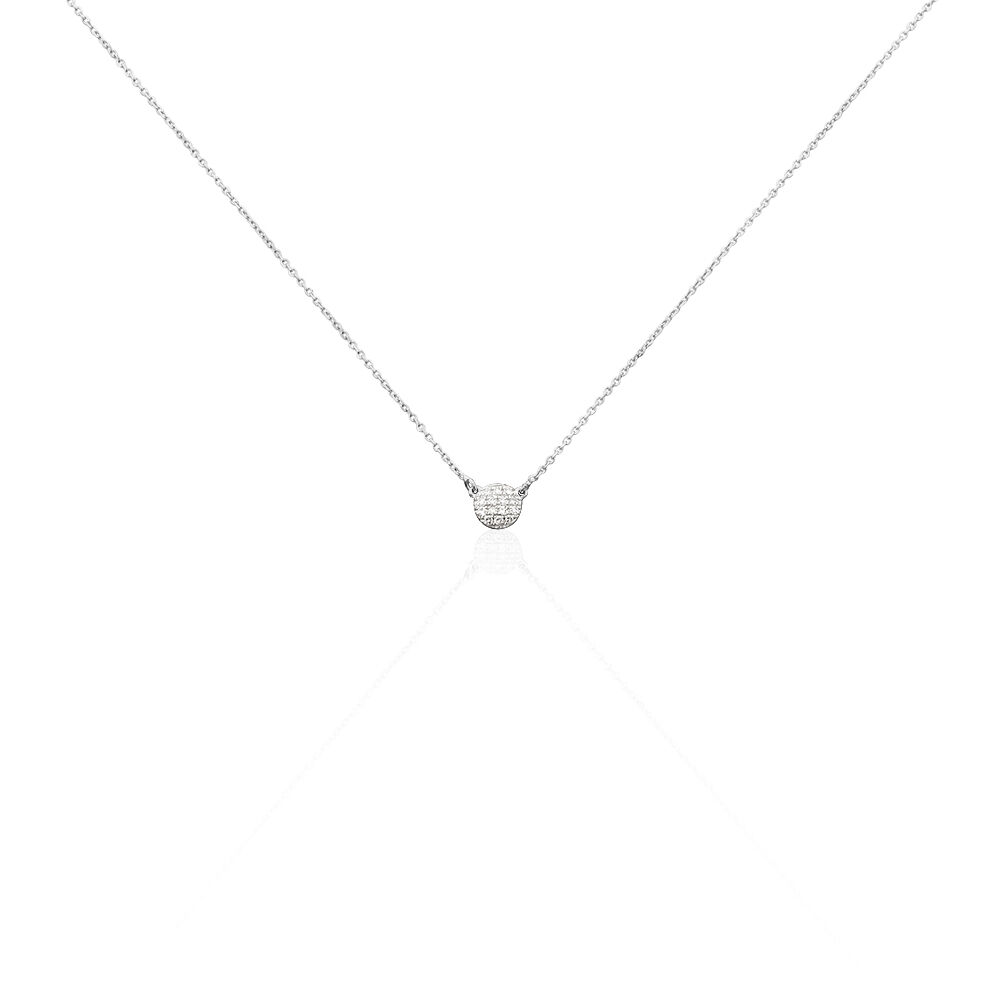 Collier Teani Or Blanc Diamant - Colliers avec pierres Femme | Marc Orian