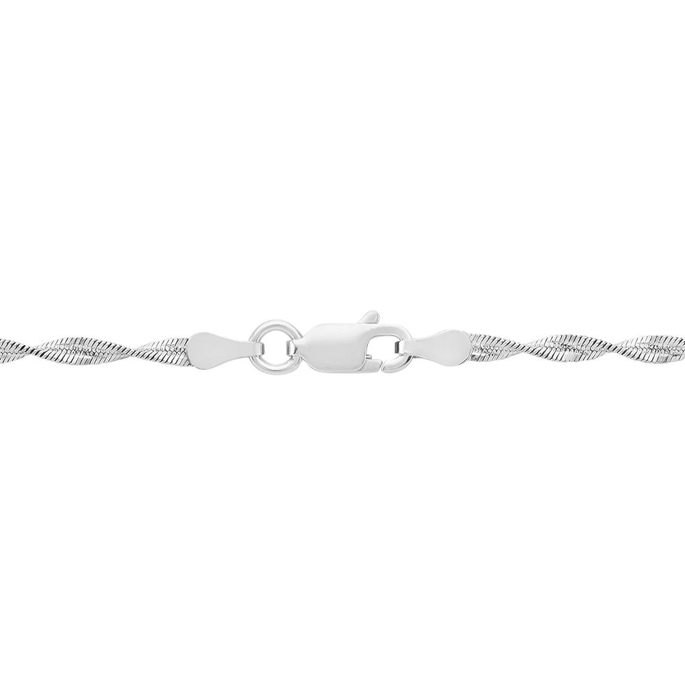 Collier Ciana Torsade Diamante Argent Blanc - Chaines Femme | Marc Orian