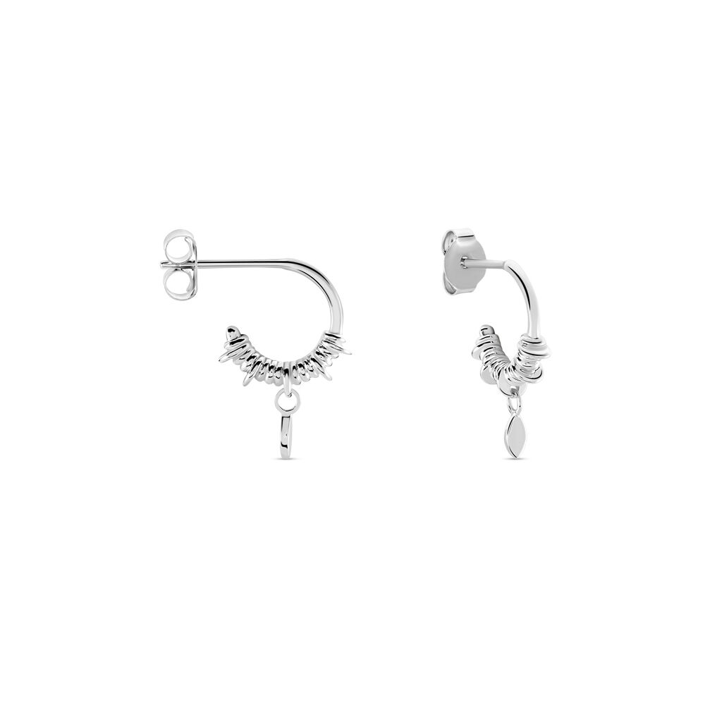 Créoles Dhyana Argent Blanc - Créoles Femme | Marc Orian