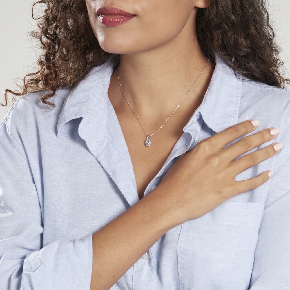 Pendentif Prudencia Or Blanc Topaze - Pendentifs Femme | Marc Orian