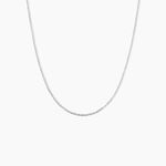 Cha&icirc;ne Ilda Maille For&ccedil;at Limee Or Blanc - Chaines Femme | Marc Orian