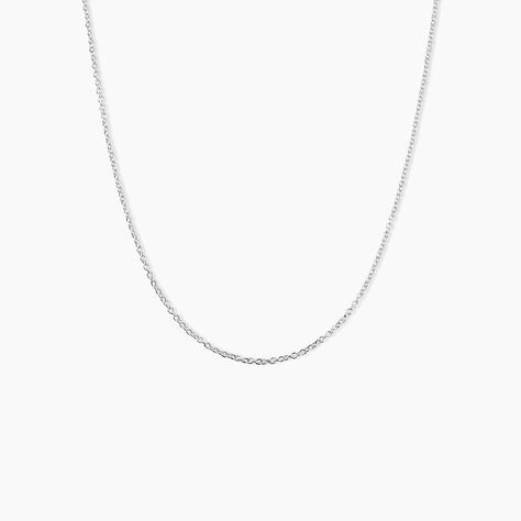 Cha&icirc;ne Ilda Maille For&ccedil;at Limee Or Blanc - Chaines Femme | Marc Orian