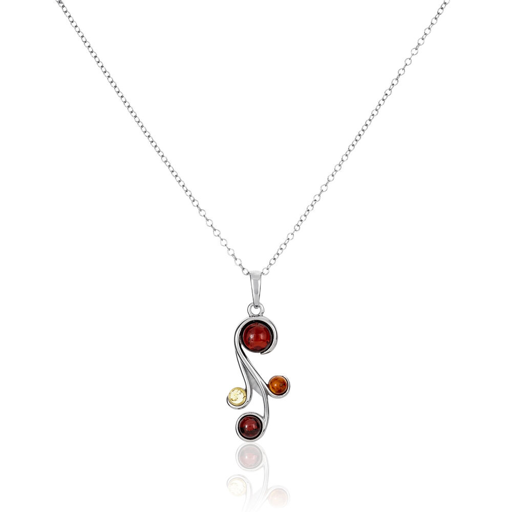 Collier Alexa Argent Blanc Ambre - Colliers avec pierres Femme | Marc Orian