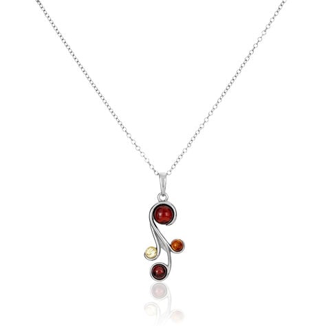 Collier Alexa Argent Blanc Ambre - Colliers avec pierres Femme | Marc Orian