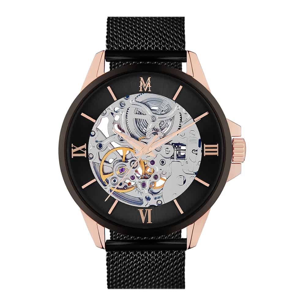 Montre Montignac Round Automatique Noir - Montres automatiques Homme | Marc Orian