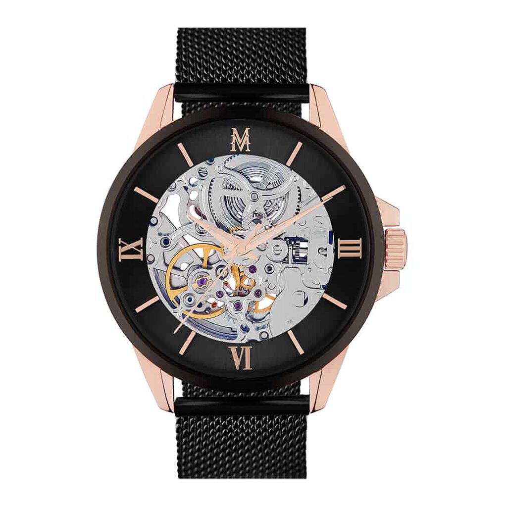 Montre Montignac Round Automatique Noir - Montres automatiques Homme | Marc Orian