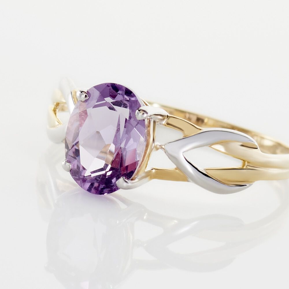 Bague Or Bicolore Bonnie Am&eacute;thyste - Bagues pierres fines Femme | Marc Orian