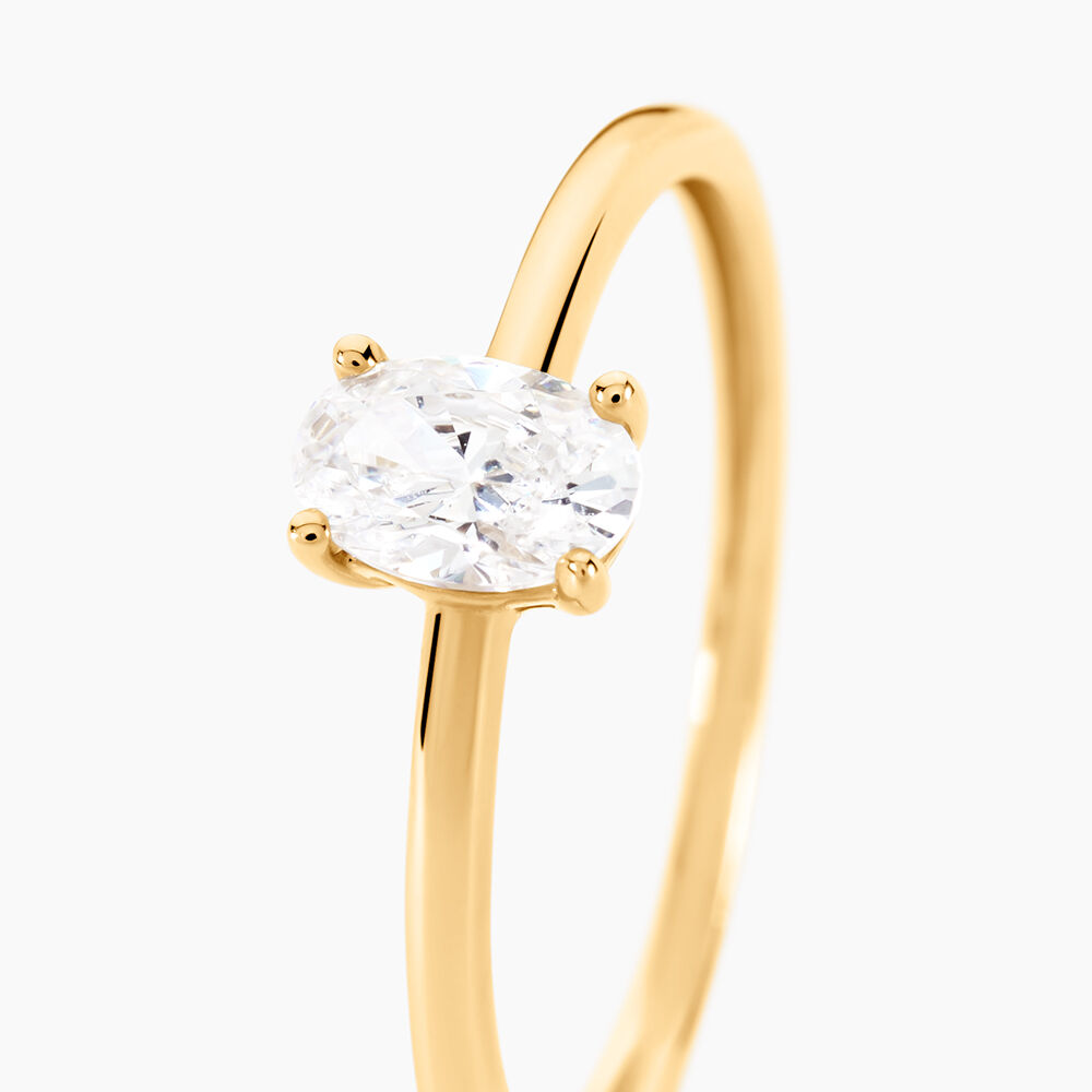 Bague Borje Or Jaune Oxyde De Zirconium - Solitaires Femme | Marc Orian