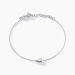 Bracelet Curve Argent Blanc - Bracelets chaînes Femme | Marc Orian