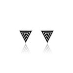 Boucles D'oreilles Puces Edith Acier Blanc - Puces Femme | Marc Orian