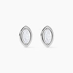 Boucles D'oreilles Puces Arone Argent Blanc Oxyde De Zirconium - Pendantes Femme | Marc Orian