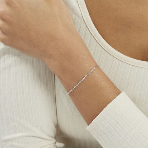 Bracelet Saman Argent Blanc - Bracelets chaînes Femme | Marc Orian